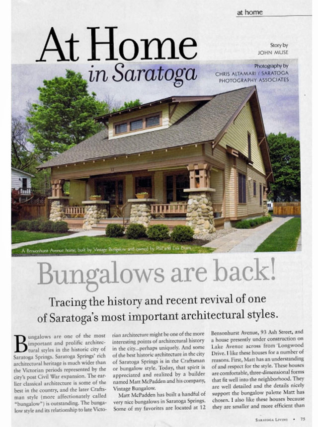 Saratoga Living – Bungalows Are Back